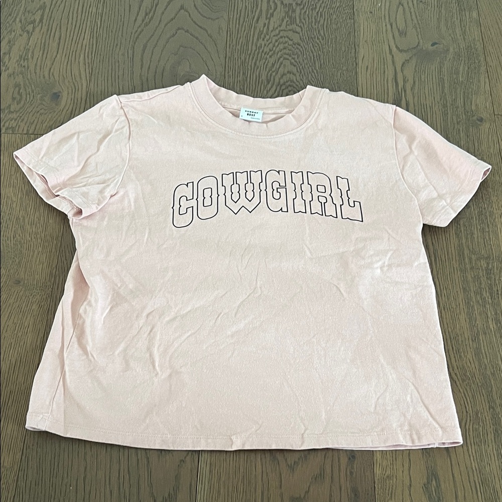 Sunday Best Light Pink Cowgirl Kids T-Shirt